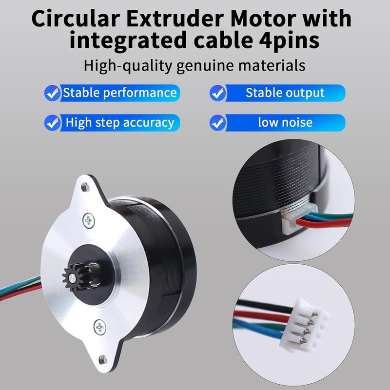 FYSETC Crealty K1 Max Extruder Motor - Original 36mm Pancake Stepper Motor Replacement: 1.8 Degree 12 Tooth Gear Circular Stepping for K1 Hotend Direct Drive Extrusion Kit 3D Printer Parts - Image 5